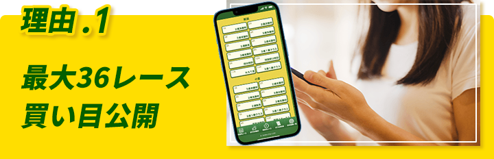 理由1: 最大36レース買い目公開